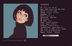 Hasta ahora, una captura de pantalla de su propio escritorio Linux solía incluir una ventana de terminal con Neofetch (Imagen: Dylan Araps/GitHub).
