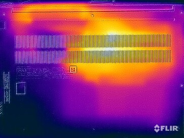 Temperaturas de la superficie de la prueba de tensión (abajo)