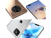 Huawei Mate 40 Pro (arriba) y Apple iPhone 12 (abajo). (Fuente de la imagen: WindowsUnited.de/PhoneArena - editado)