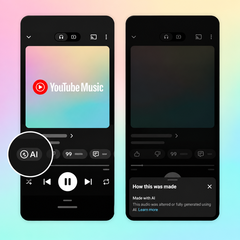 Identificador de IA de YouTube Music