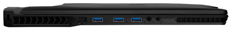 Lado izquierdo: Gigabit Ethernet, 3 x USB 3.1 Tipo A Gen 1, toma de auriculares, toma de micrófono