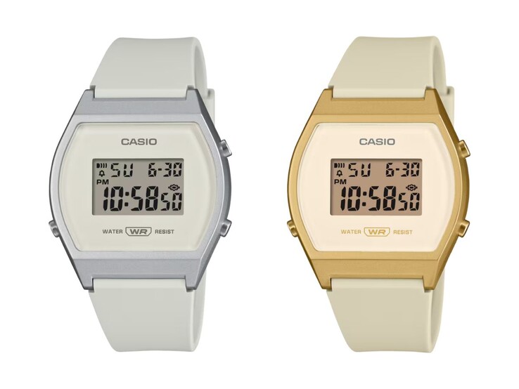 Los relojes Casio LW-204-7A (izquierda) y LW-204-9A (derecha)