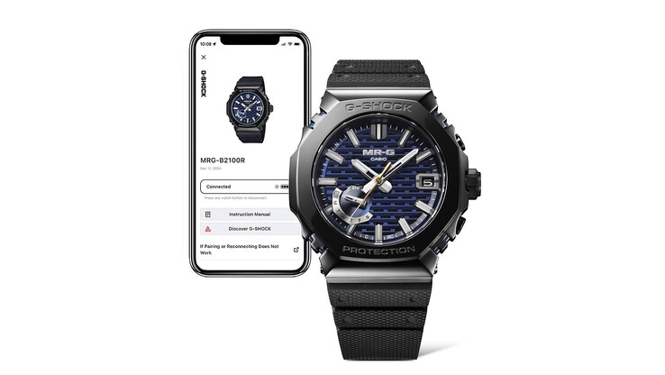 El Casio MRG-B2100R-2A puede conectarse a su smartphone a través de Bluetooth. (Fuente de la imagen: Casio)