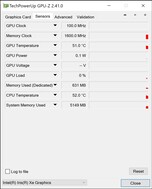 GPU-Z: Sensores