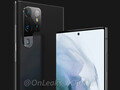 El Galaxy S22 Ultra tiene un aspecto claramente Galaxy Note. (Fuente de la imagen: OnLeaks y Digit)