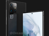 El Galaxy S22 Ultra tiene un aspecto claramente Galaxy Note. (Fuente de la imagen: OnLeaks y Digit)
