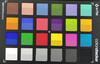 Color Checker Colores. La mitad inferior de cada cuadro muestra el color de referencia.