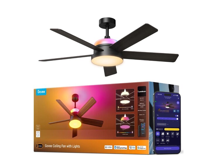 El ventilador de techo Govee con luces