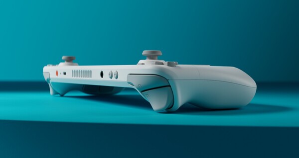 La Steam Deck OLED: Edición Limitada Blanca tiene un botón de encendido naranja. (Fuente de la imagen: Valve)