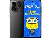 El Tecno Pop 9 5G en un colorway Negro Sombra (Fuente de la imagen: Tecno)