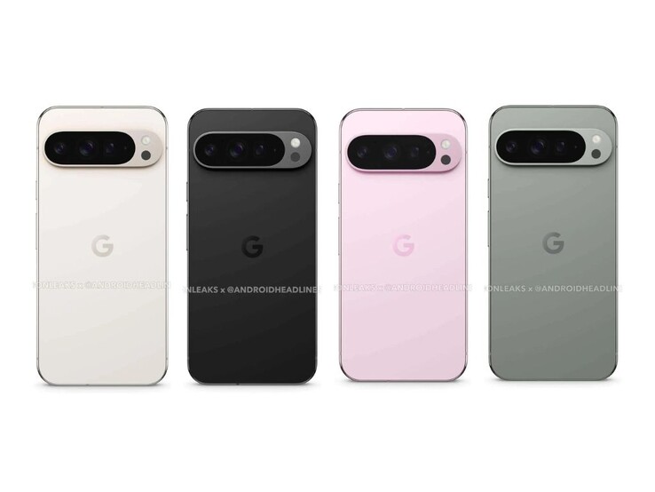 Los cuatro colores del Google Pixel, según ha filtrado @OnLeaks. (Fuente: @OnLeaks x Android Headlines)