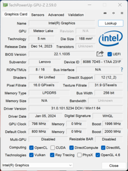 GPU-Z Gráficos Intel