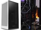 Un incendio en una caja NZXT H1 podría provocar un daño severo en la GPU o algo peor. (Fuente de la imagen: NZXT/Gamers Nexus)