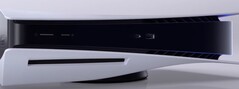 PS5 frontal con unidad de disco. (Fuente de la imagen: Sony)