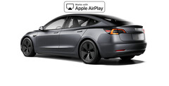 Cadena de código compatible con AirPlay en la aplicación Tesla (imagen: Tesla/editado)