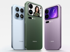 El Xiaomi 17, el Xiaomi 17 Pro Max y el Xiaomi 17 Pro de izquierda a derecha. (Fuente de la imagen: Xiaomi)
