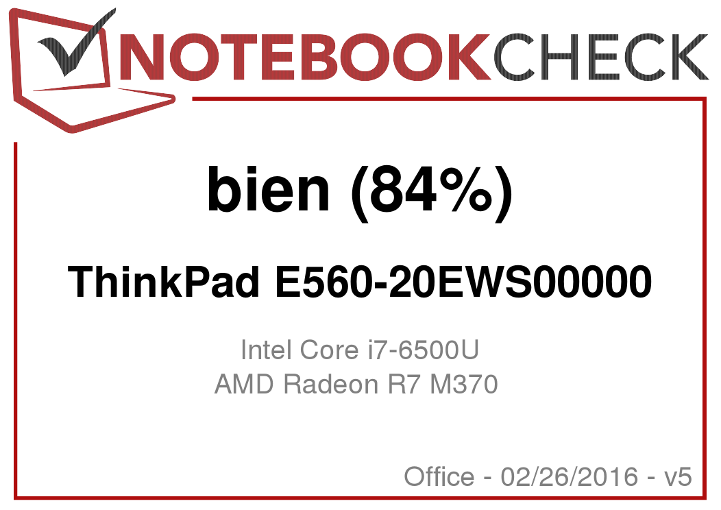 Breve análisis del Lenovo ThinkPad E560 (Core i7, Radeon R7 M370 